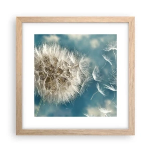 Affiche dans un chêne clair - Poster - souffle d'ange - 30x30 cm