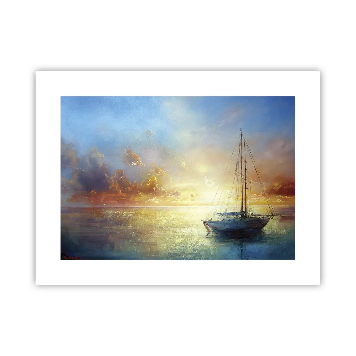 Affiche - Poster - Dans une baie dorée - 40x30 cm