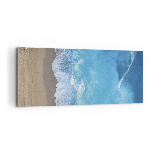 Impression sur toile - Image sur toile - La force du bleu - 100x40 cm