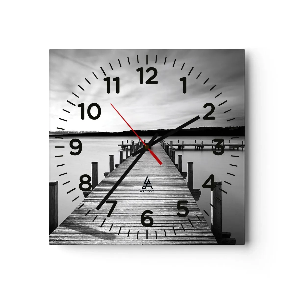 Horloge murale - Pendule murale - Au point d'eau - la paix - 30x30 cm