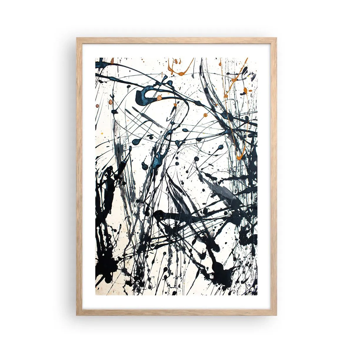 Affiche dans un chêne clair - Poster - Abstraction expressionniste - 50x70 cm
