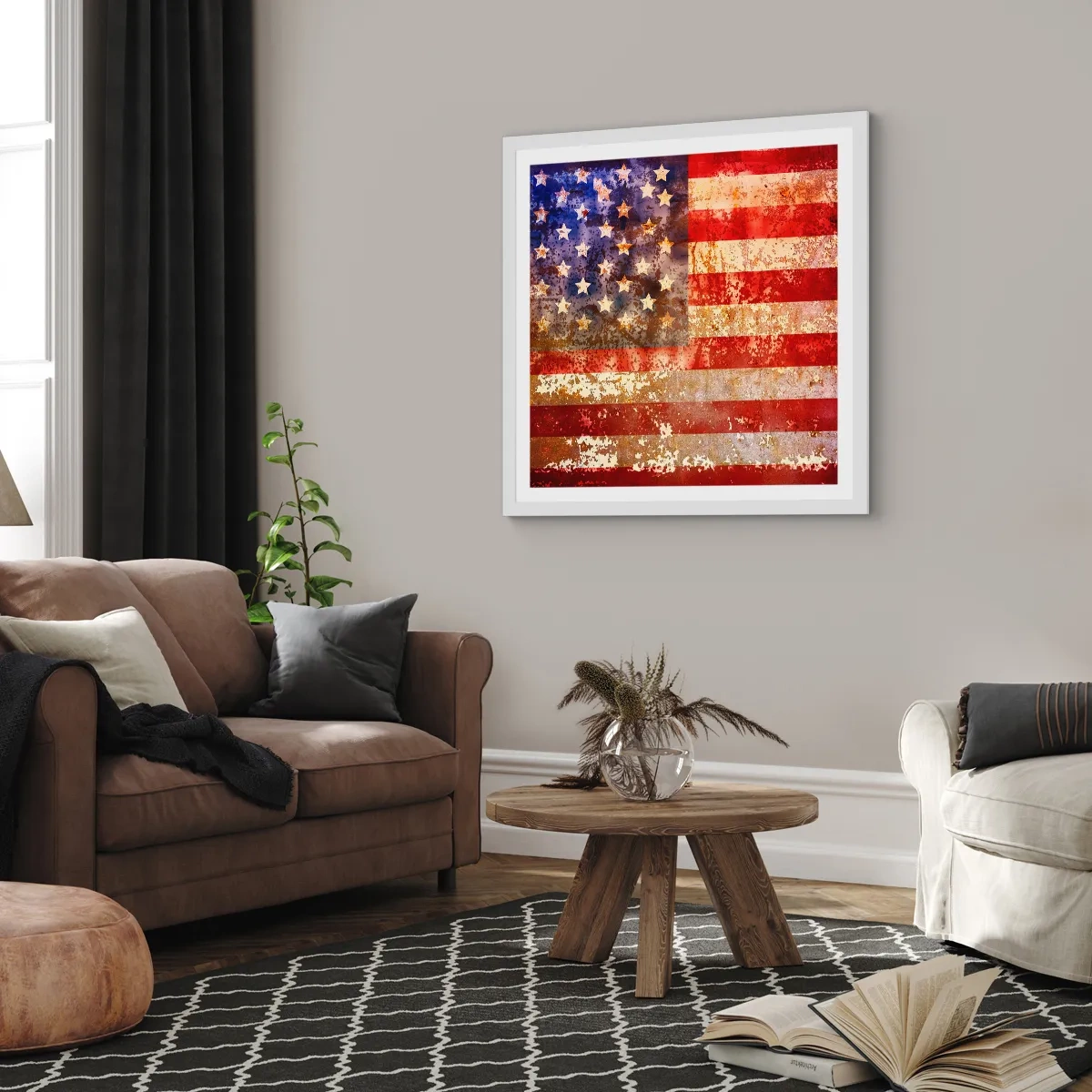 Affiche dans un cadre blanc - Poster - La gloire ne s'efface pas - 40x40 cm