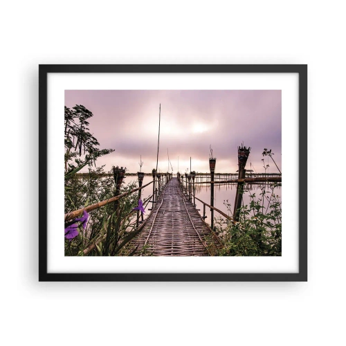 Affiche dans un cadre noir - Poster - Le silence et le calme d'Asie - 50x40 cm