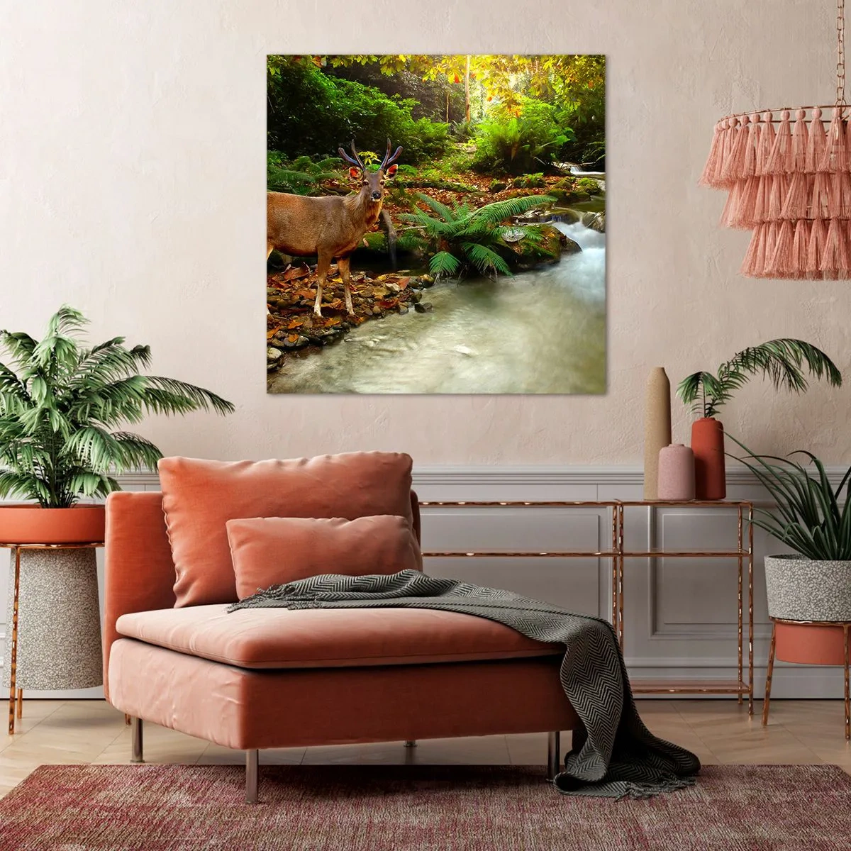 Impression sur toile - Image sur toile - Bienvenue dans mon monde - 50x50 cm