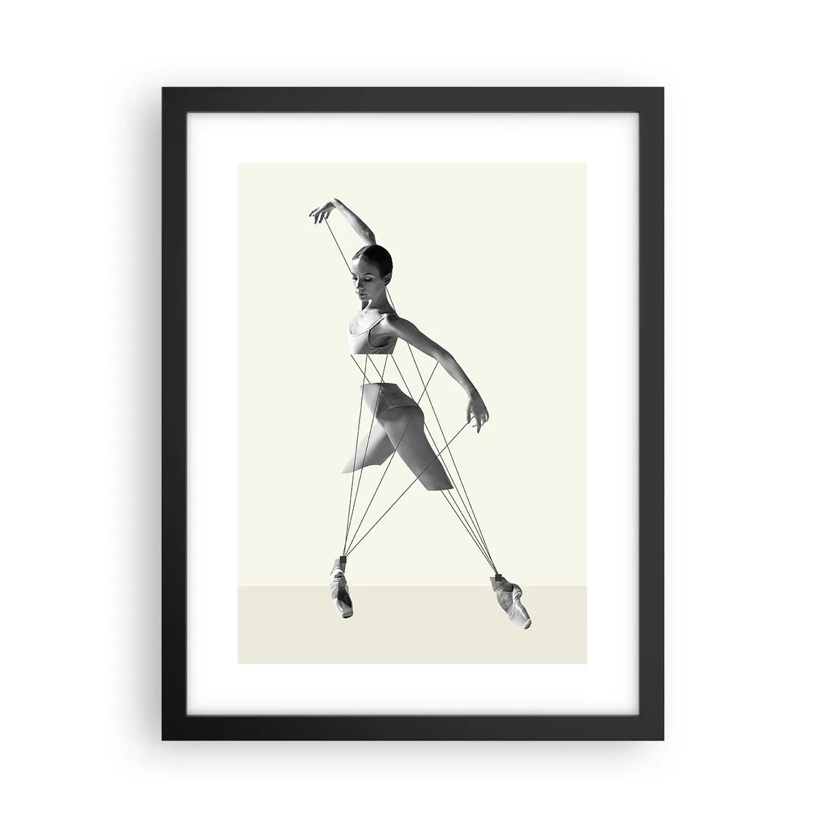 Affiche dans un cadre noir - Poster - Dans le théatre de la vie - 30x40 cm