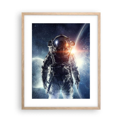 Affiche dans un chêne clair - Poster - Aventure spatiale - 40x50 cm