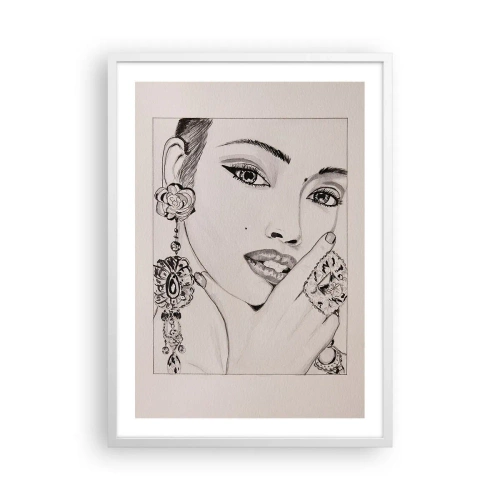 Affiche dans un cadre blanc - Poster - Le plus beau joyau - 50x70 cm