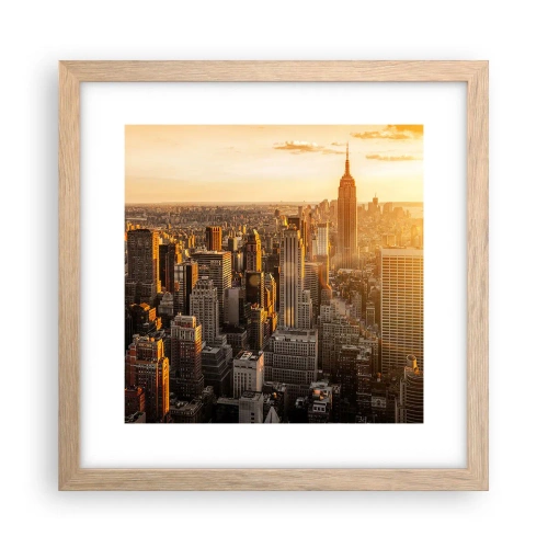 Affiche dans un chêne clair - Poster - Grandir au soleil - 30x30 cm