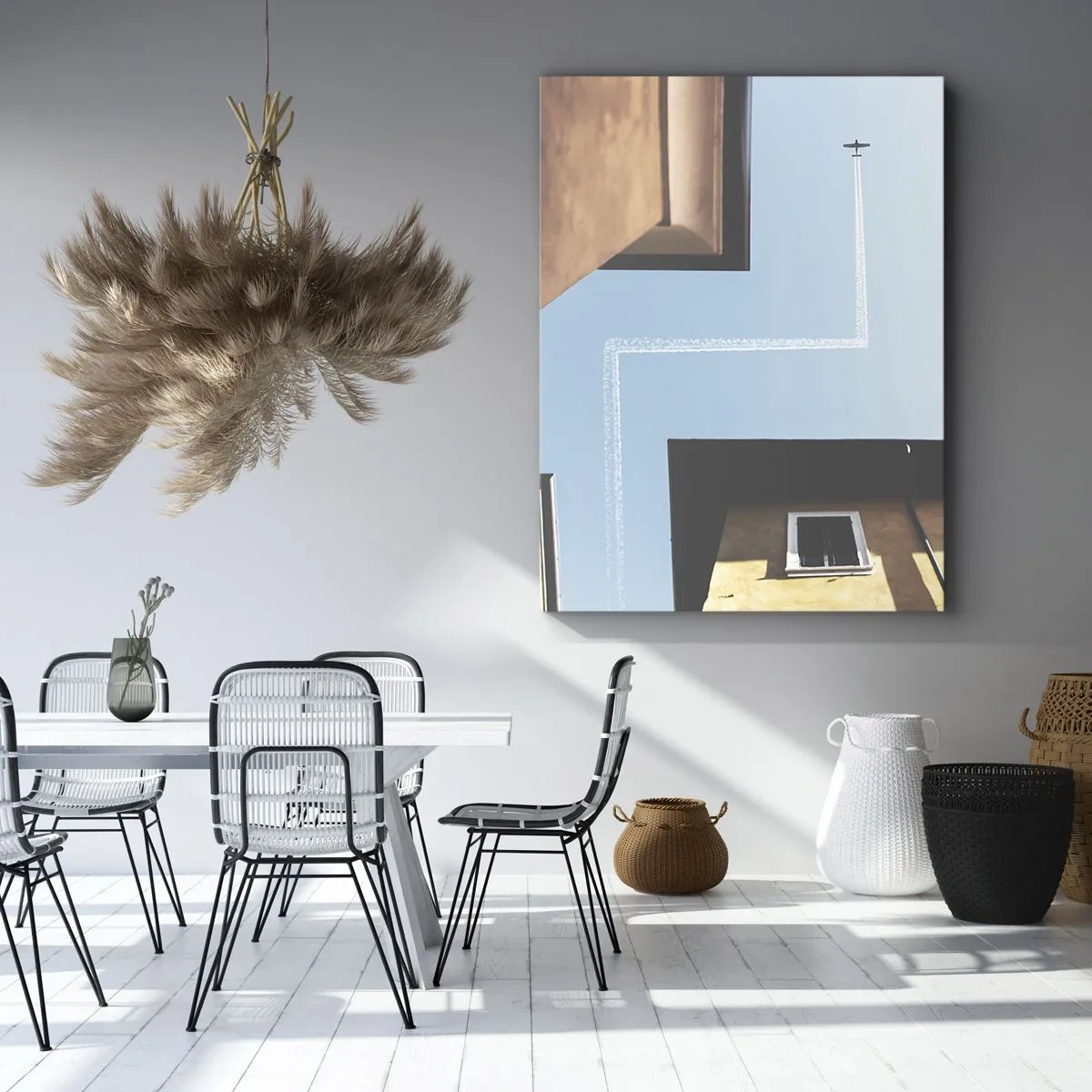 Impression sur toile - Image sur toile - Au-dessus du labyrinthe de la ville - 45x80 cm