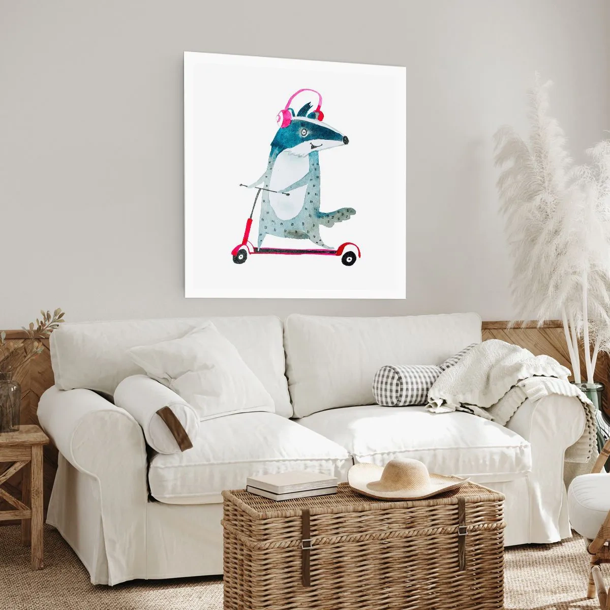 Affiche - Poster - La joie du blaireau - 40x40 cm