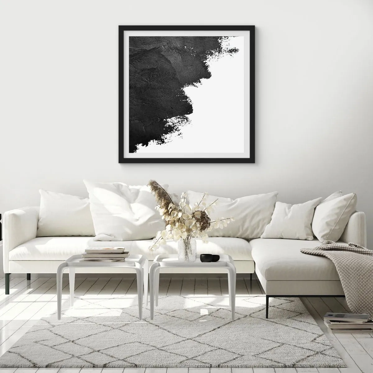 Affiche dans un cadre noir - Poster - Éléments : terre - 60x60 cm