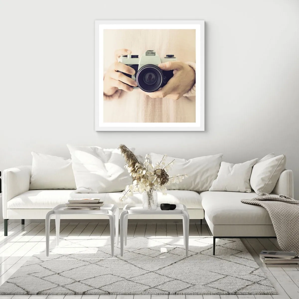 Affiche dans un cadre blanc - Poster - Pour voir plus ... - 30x30 cm