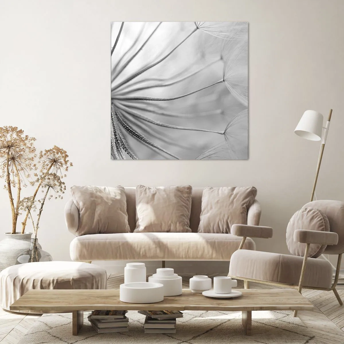Impression sur toile - Image sur toile - Aigrette avant son envol - 50x50 cm