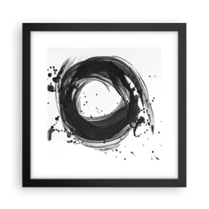 Affiche dans un cadre noir - Poster - Le tourbillon de la création - 30x30 cm