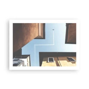 Affiche - Poster - Au-dessus du labyrinthe de la ville - 70x50 cm