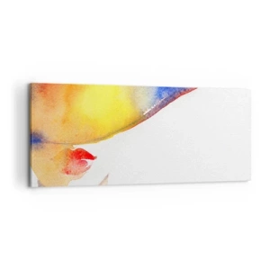 Impression sur toile - Image sur toile - Portrait d'une dame - 100x40 cm