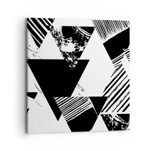 Impression sur toile - Image sur toile - Pluie de triangles - 70x70 cm