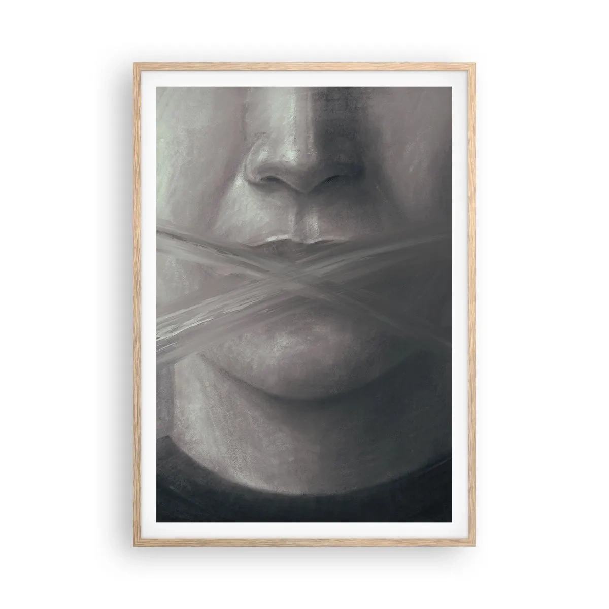 Affiche dans un chêne clair - Poster - Sans mot - 70x100 cm