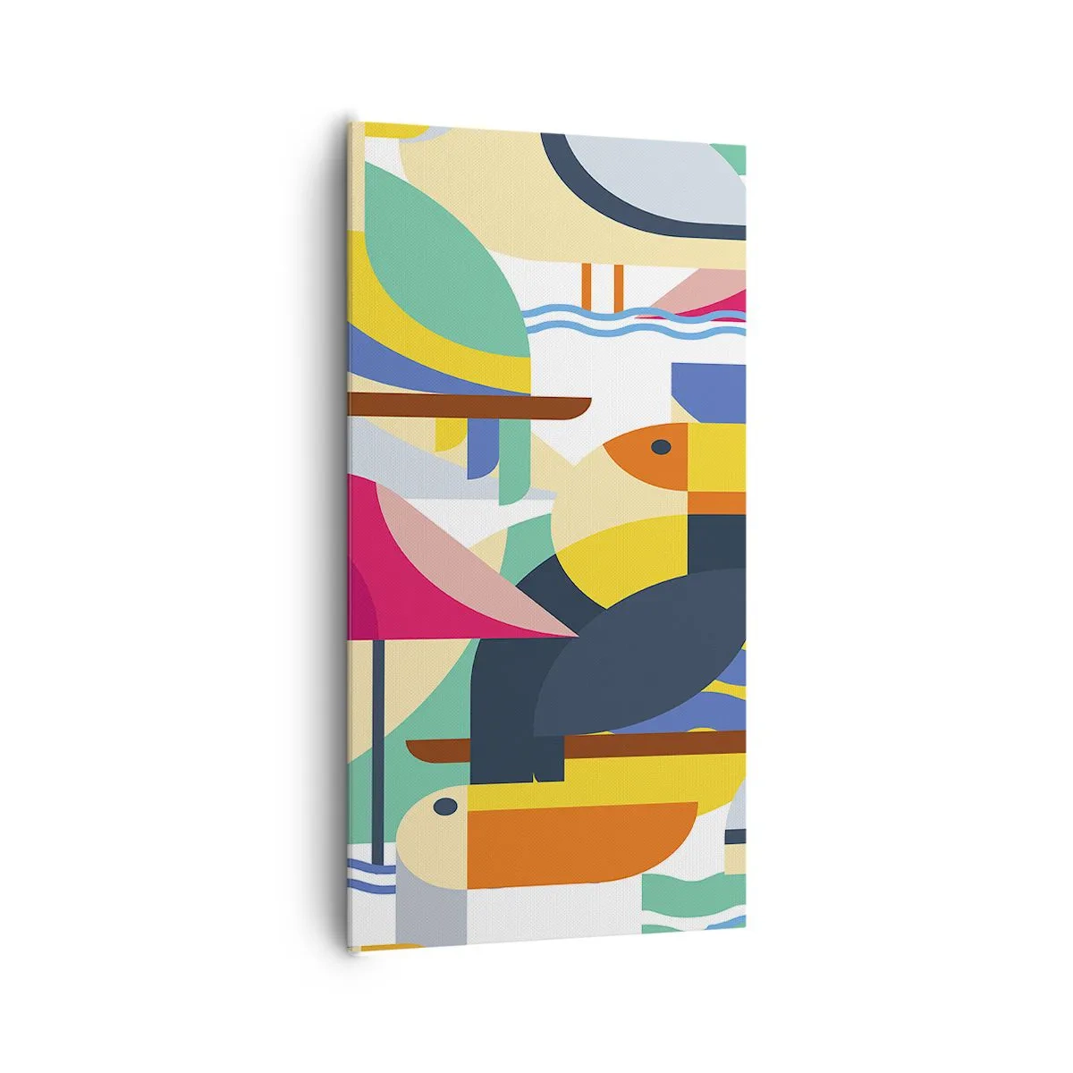 Impression sur toile - Image sur toile - Fête des oiseaux - 65x120 cm