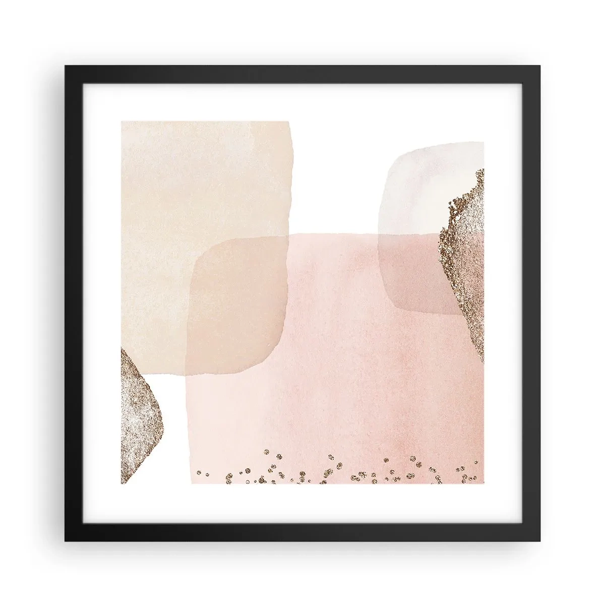 Affiche dans un cadre noir - Poster - Regard à travers la couleur - 40x40 cm