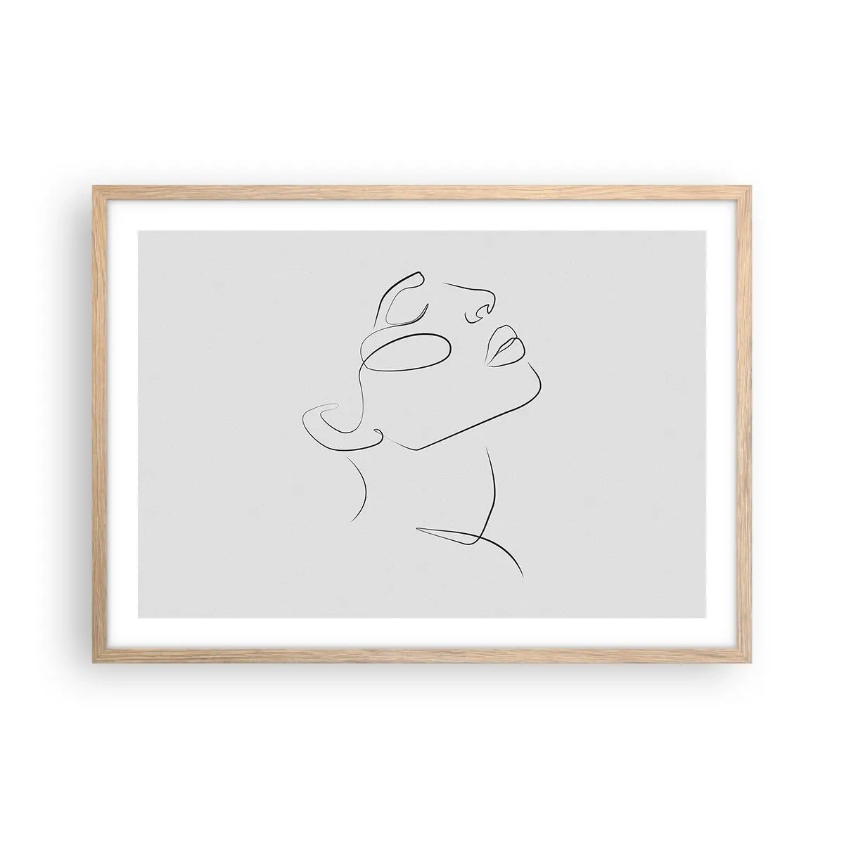 Affiche dans un chêne clair - Poster - Méandre du rêve - 70x50 cm