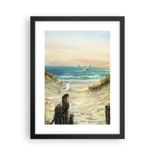 Affiche dans un cadre noir - Poster - Retraite au calme - 30x40 cm