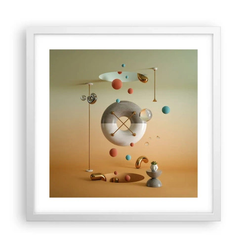 Affiche dans un cadre blanc - Poster - Tout peut arriver - 40x40 cm