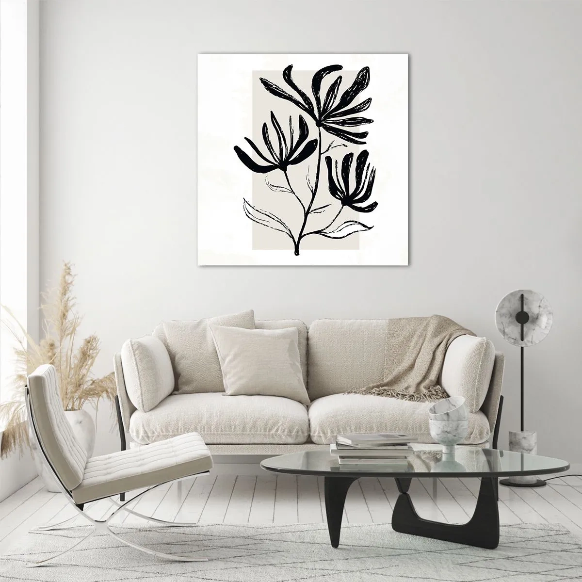 Impression sur verre - Image sur verre - Esquisse pour l'herbier - 50x50 cm