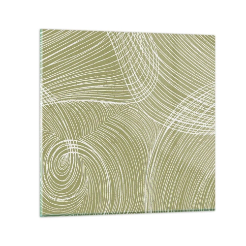 Impression sur verre - Image sur verre - Abstraction complexe de blanc - 40x40 cm