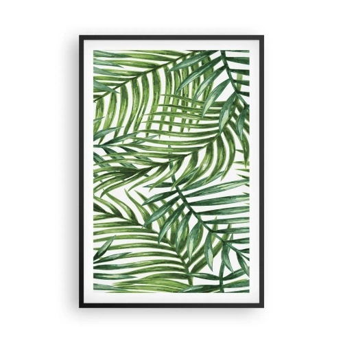 Affiche dans un cadre noir - Poster - Sous la canopée verte - 61x91 cm