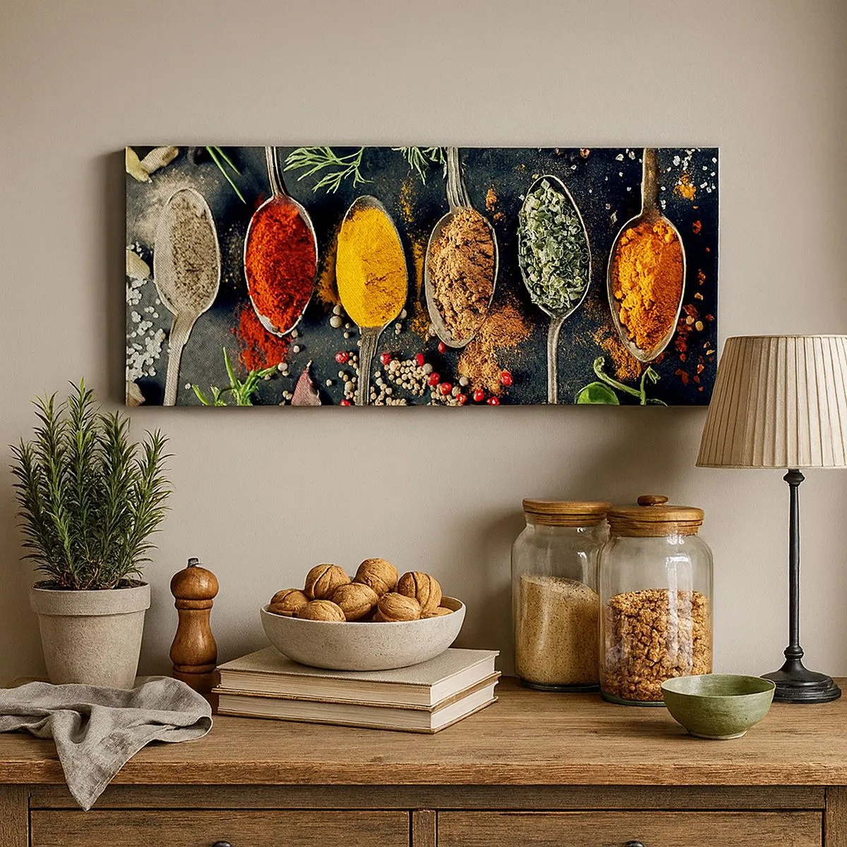Impression sur toile - Image sur toile - Magie culinaire - 100x40 cm