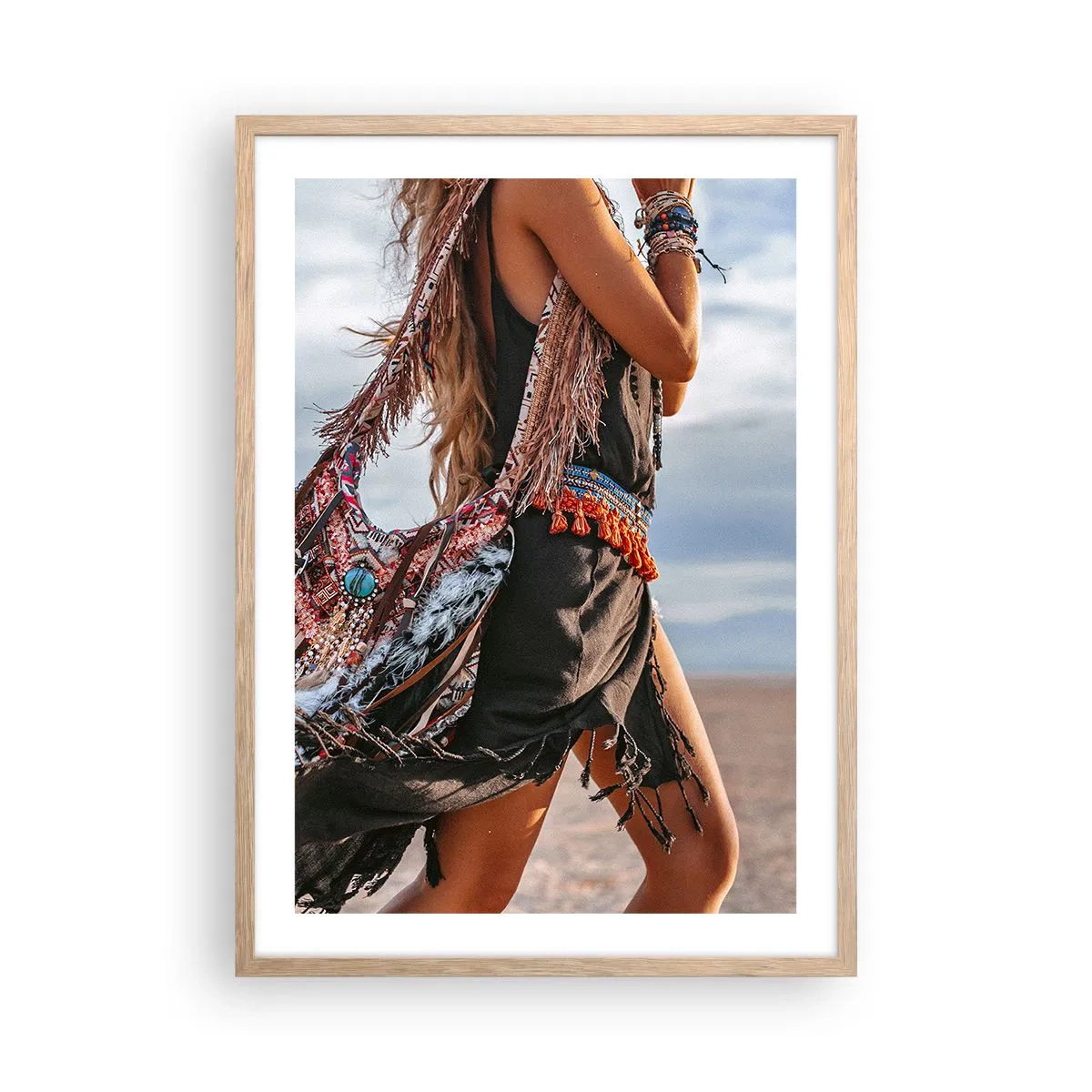 Affiche dans un chêne clair - Poster - La fille du chaman - 50x70 cm