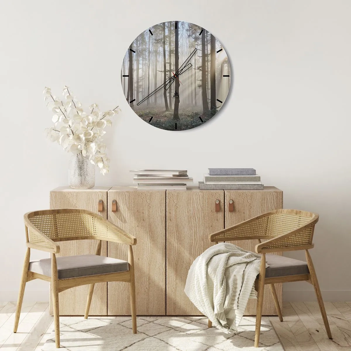 Horloge murale - Pendule murale - Le brouillard s'est aussi réveillé - 40x40 cm