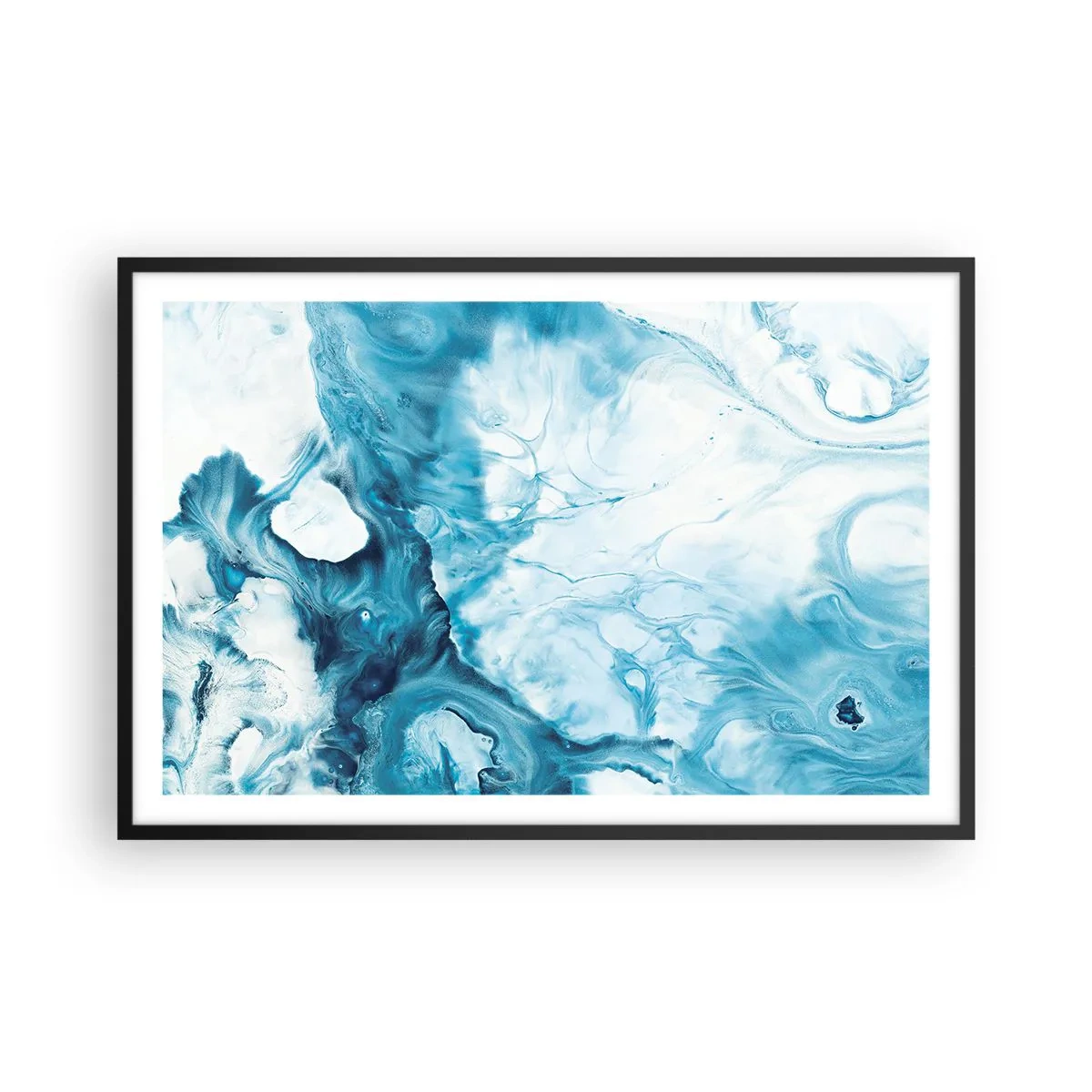 Affiche dans un cadre noir - Poster - Concert de bleu - 91x61 cm