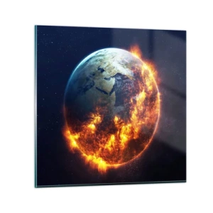 Impression sur verre - Image sur verre - La flamme de l'apocalypse - 70x70 cm