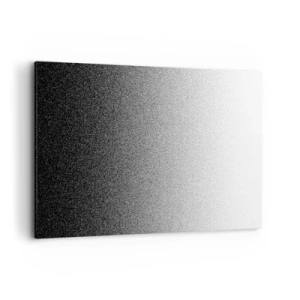 Impression sur toile - Image sur toile - Dégradé minimaliste noir et blanc en pointillé - 120x80cm - Du coté de la lumière - Décoration murale moderne pour le salon et la chambre ARTTOR