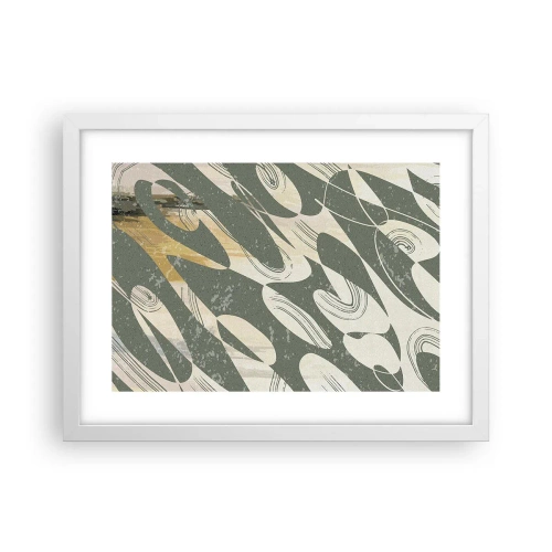 Affiche dans un cadre blanc - Poster - Abstraction rythmique - 40x30 cm