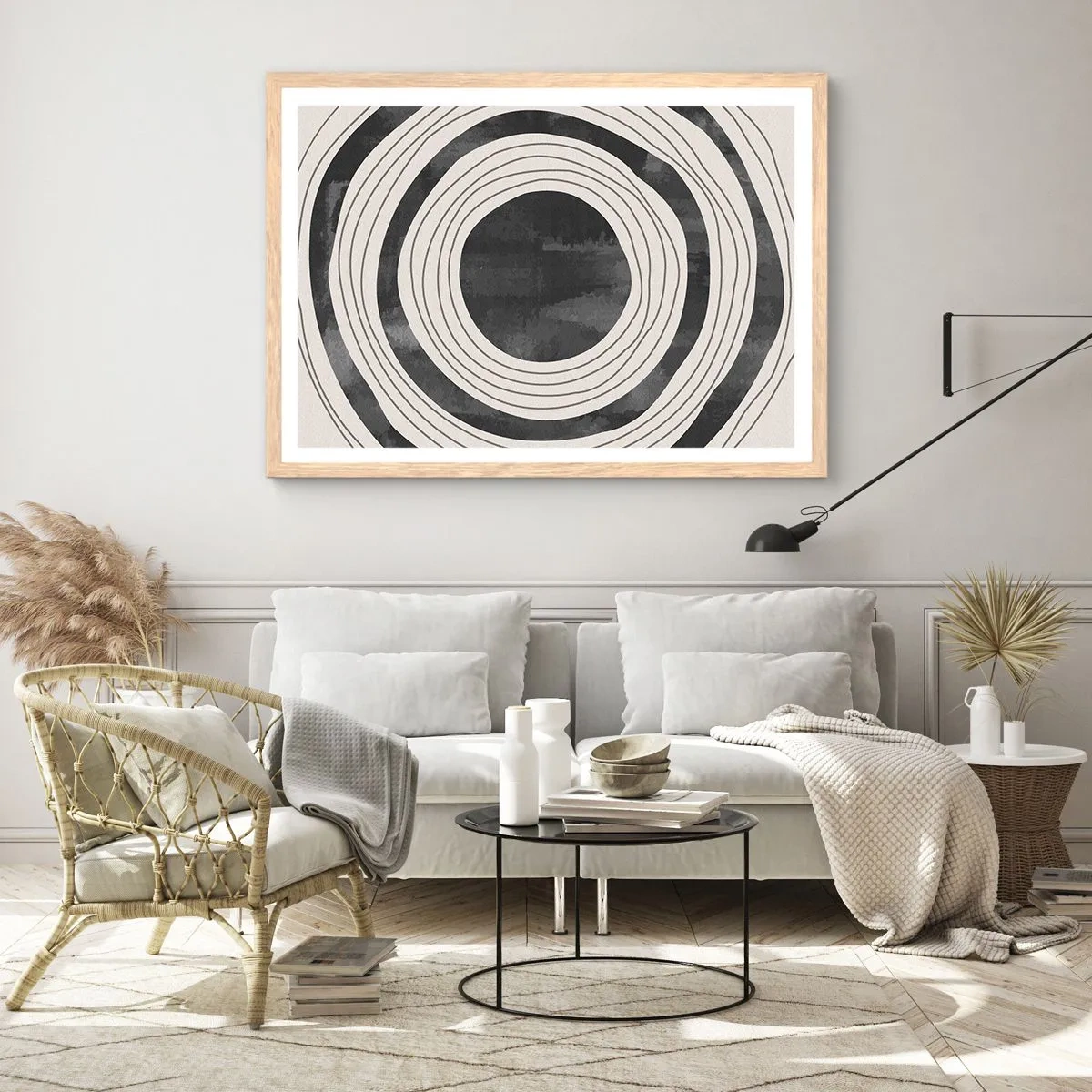 Affiche dans un chêne clair - Poster - Droit au but - 50x40 cm