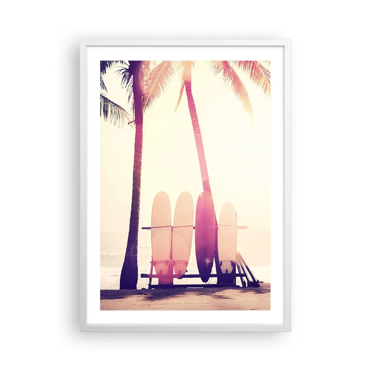 Affiche dans un cadre blanc - Poster - Ca va être une journée magnifique - 50x70 cm