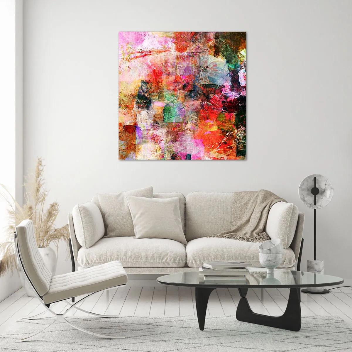 Impression sur verre - Image sur verre - Un voyage à travers les roses - 60x60 cm