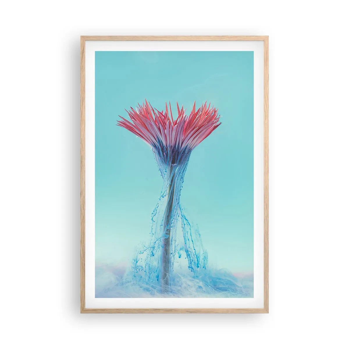 Affiche dans un chêne clair - Poster - Dans une étreinte vivifiante - 61x91 cm