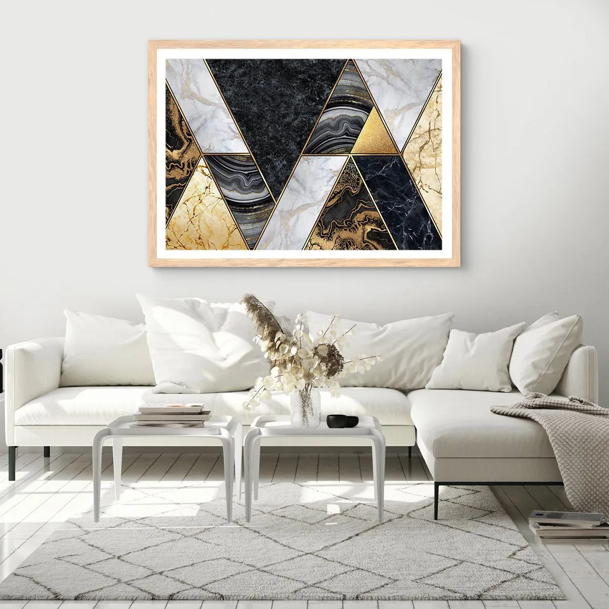 Affiche dans un chêne clair - Poster - Pierre après pierre - 91x61 cm