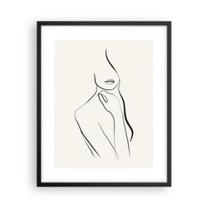 Affiche dans un cadre noir - Poster - Vague de mélancolie - 40x50 cm