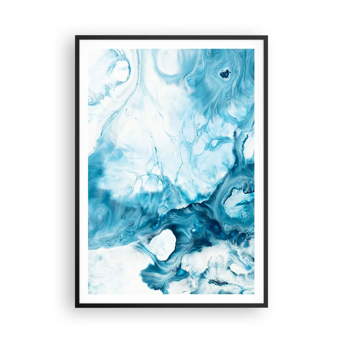 Affiche dans un cadre noir - Poster - Concert de bleu - 70x100 cm