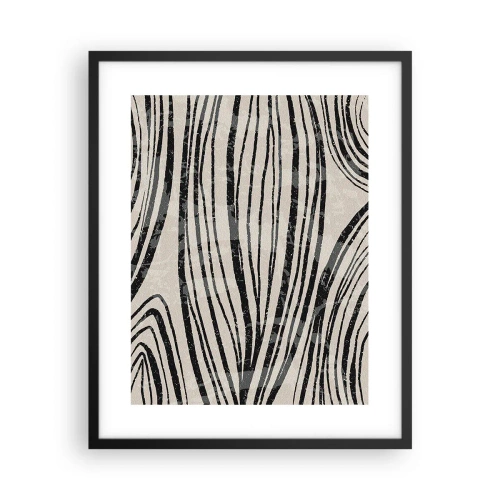 Affiche dans un cadre noir - Poster - Ligne de marécage - 40x50 cm