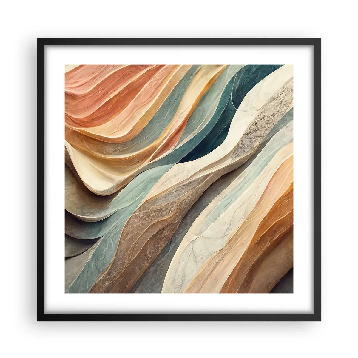 Affiche dans un cadre noir - Poster - Le moment avant le changement - 50x50 cm