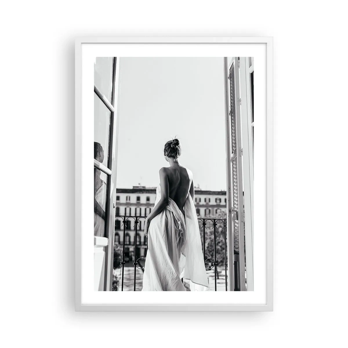 Affiche dans un cadre blanc - Poster - Eveil des pensées - 50x70 cm