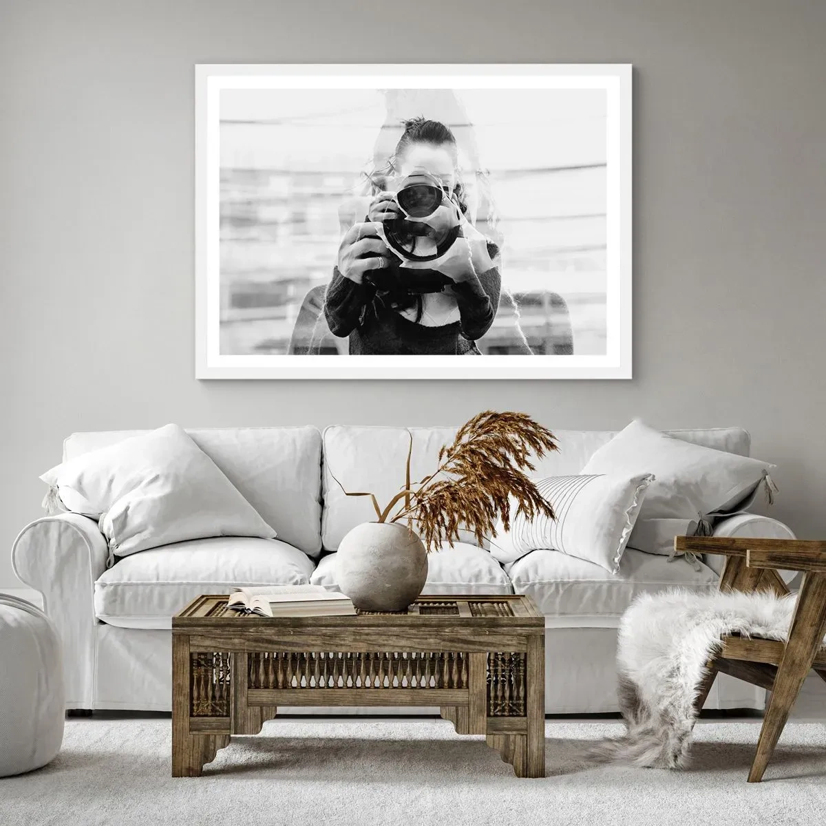 Affiche dans un cadre blanc - Poster - Créateur et matériel - 91x61 cm