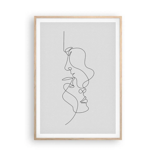 Affiche dans un chêne clair - Poster - Chaleur de désir renaissant - 70x100 cm