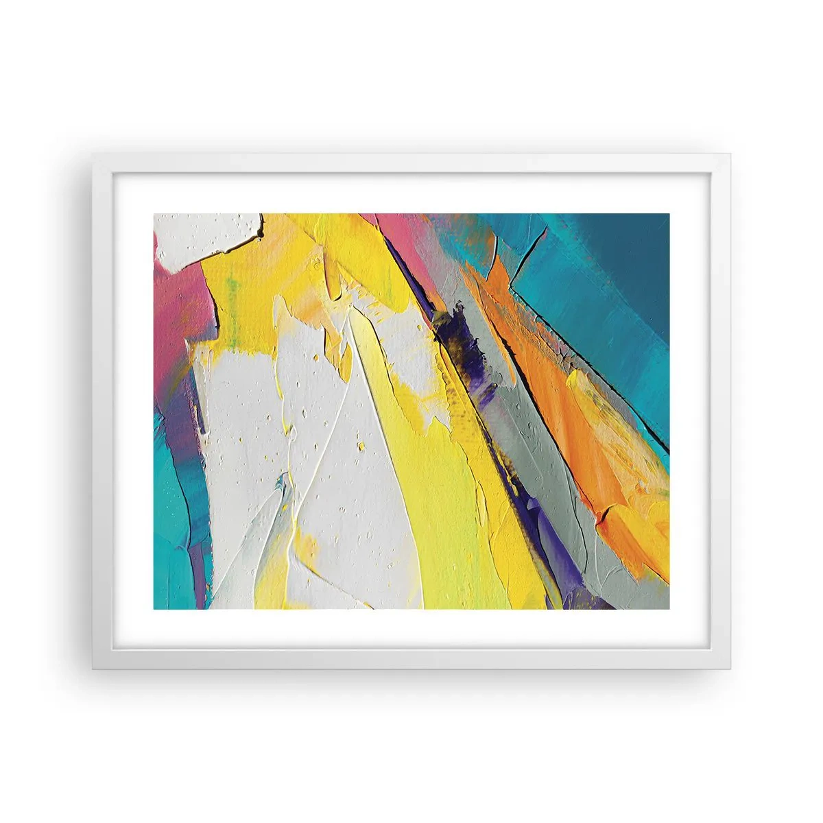 Affiche dans un cadre blanc - Poster - Anatomie du monde - 50x40 cm